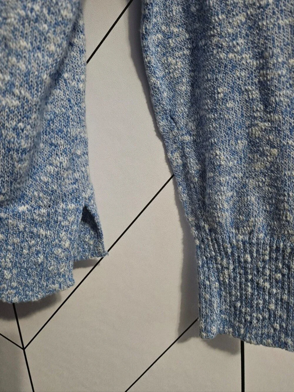 J. Crew Lightweight Beach Sweater in Marled Sky Blue, Size Medium